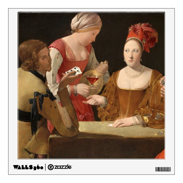 The Cheat with the Ace of Clubs, La Tour Wall Decal (Front)