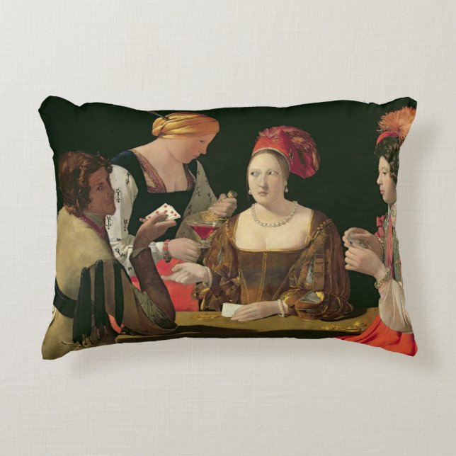 The Cheat with the Ace of Diamonds Accent Pillow (Front)