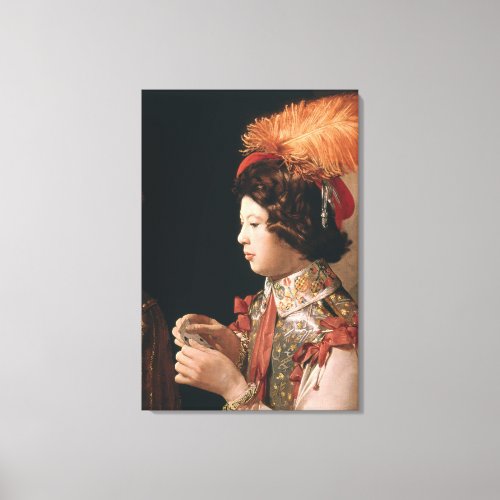 The Cheat with the Ace of Diamonds Canvas Print