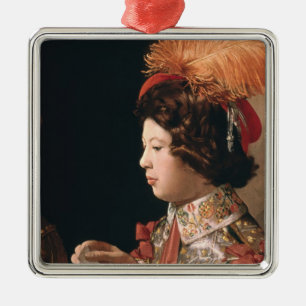 The Cheat with the Ace of Diamonds Metal Ornament