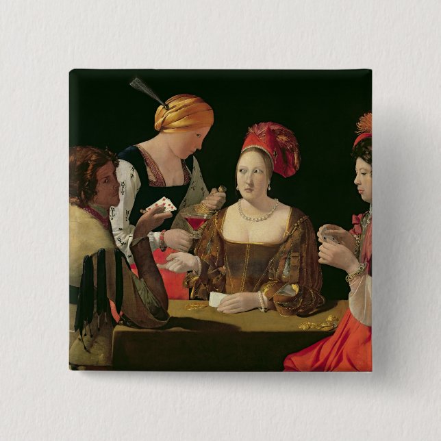 The Cheat with the Ace of Diamonds Pinback Button (Front)