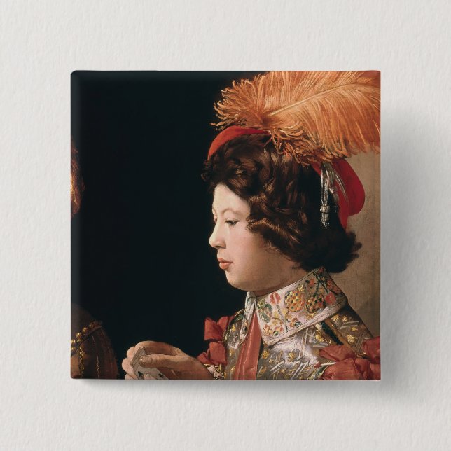 The Cheat with the Ace of Diamonds Pinback Button (Front)