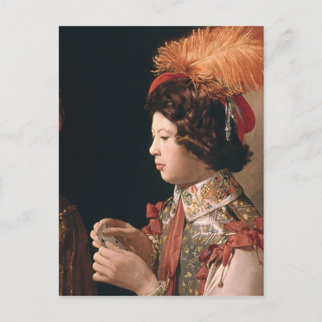 The Cheat with the Ace of Diamonds Postcard (Front)