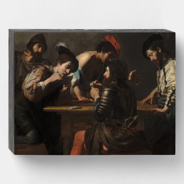 The Cheats, Mercenary Soldiers Playing Cards Wooden Box Sign (Front Horizontal)