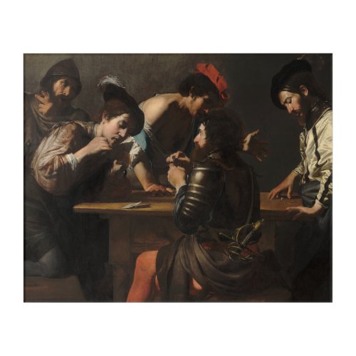 The Cheats Soldiers Playing Cards and Dice Acrylic Print