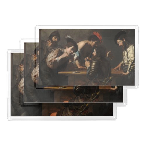 The Cheats Soldiers Playing Cards and Dice Acrylic Tray