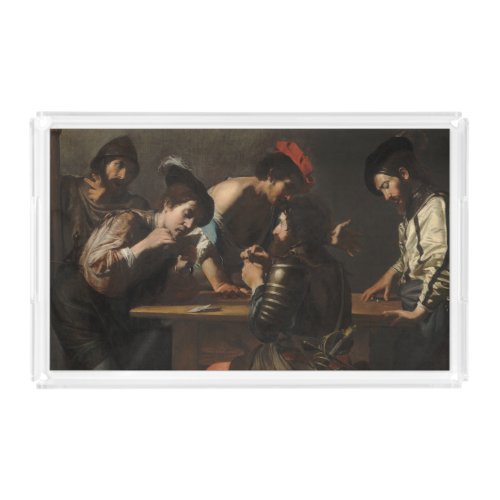 The Cheats Soldiers Playing Cards and Dice Acrylic Tray