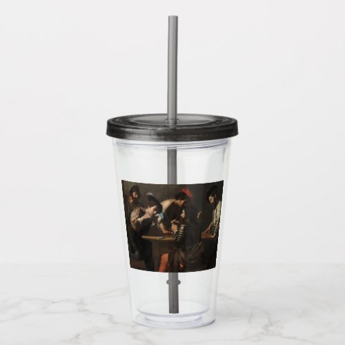 The Cheats Soldiers Playing Cards and Dice Acrylic Tumbler