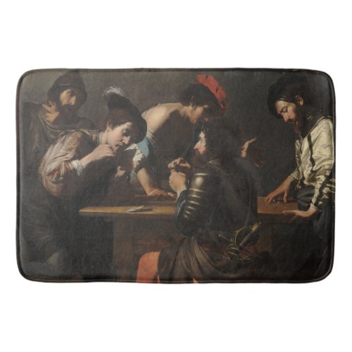 The Cheats Soldiers Playing Cards and Dice Bath Mat