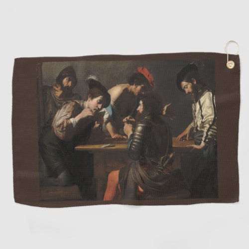 The Cheats Soldiers Playing Cards and Dice Golf Towel