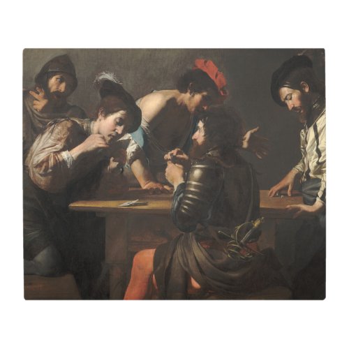 The Cheats Soldiers Playing Cards and Dice Metal Print