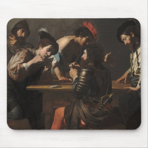 The Cheats Soldiers Playing Cards and Dice Mouse Pad