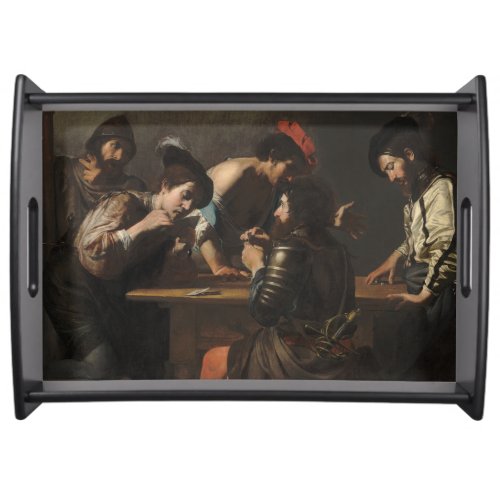 The Cheats Soldiers Playing Cards and Dice Serving Tray