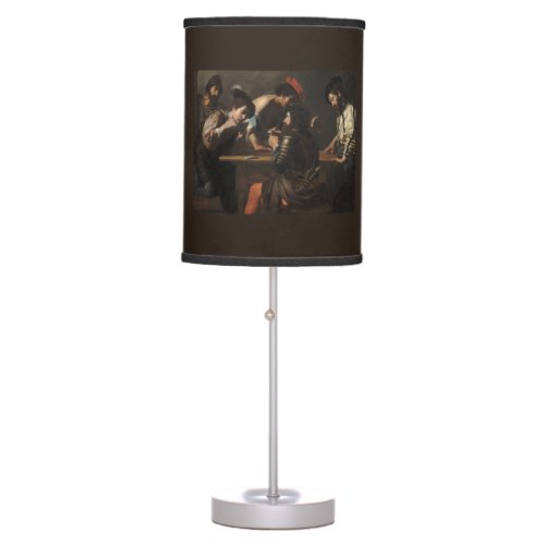The Cheats Soldiers Playing Cards and Dice Table Lamp