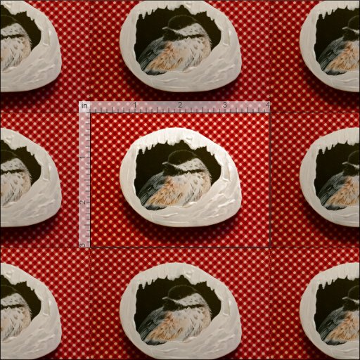 The Check Chickadee Fabric