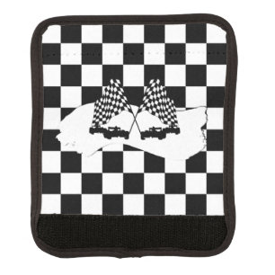 The Checker Flag and Race Cars Luggage Handle Wrap