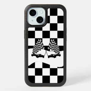 The Checker Flag and Race Cars OtterBox iPhone Cas