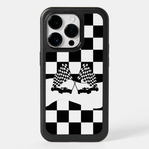 The Checker Flag and Race Cars OtterBox iPhone Cas