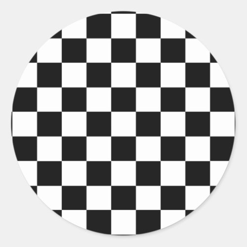 The Checker Flag Classic Round Sticker