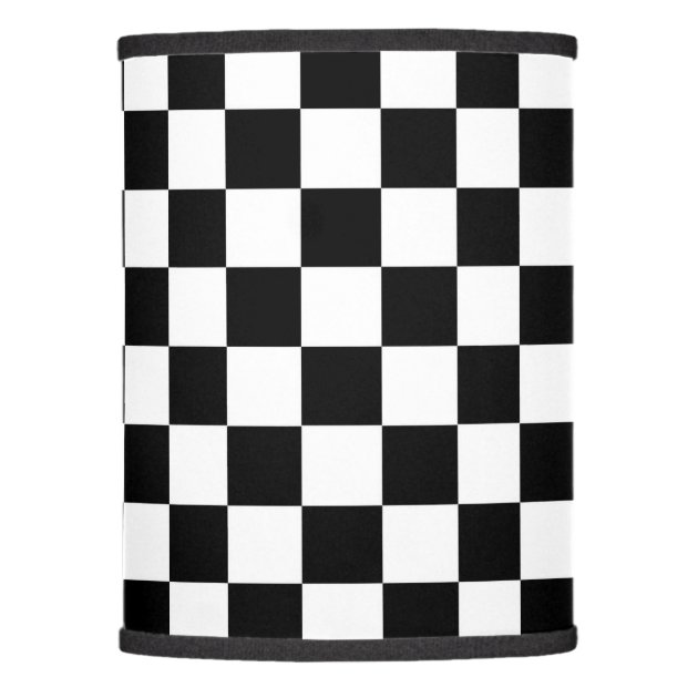 black and white checkered lamp shade