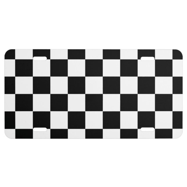 The Checker Flag License Plate (Front)