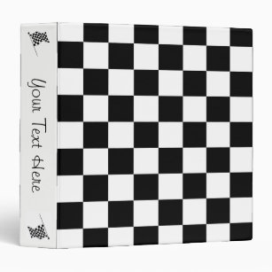 The Checker Flag Personal 3 Ring Binder