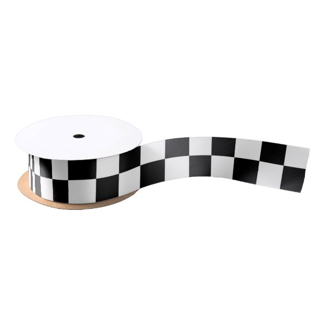 The Checker Flag Satin Ribbon (Spool)