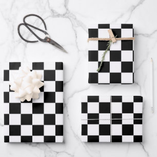 The Checker Flag Wrapping Paper Sheets