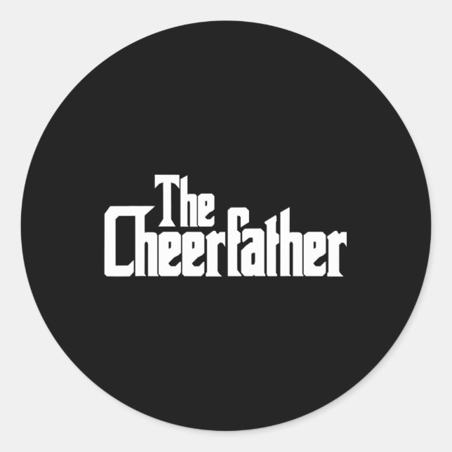The Cheerfather Fathers Day Cheerleader  Classic Round Sticker (Front)