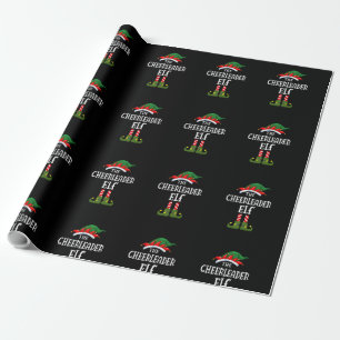 The Cheerleader ELF Family Matching Group Christma Wrapping Paper