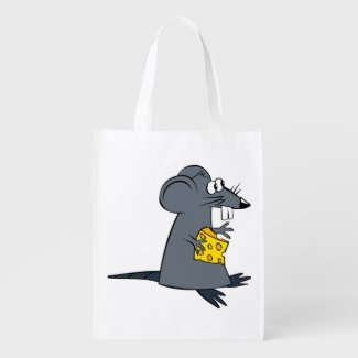 The Cheese Mouse T-Shirt Grocery Bag