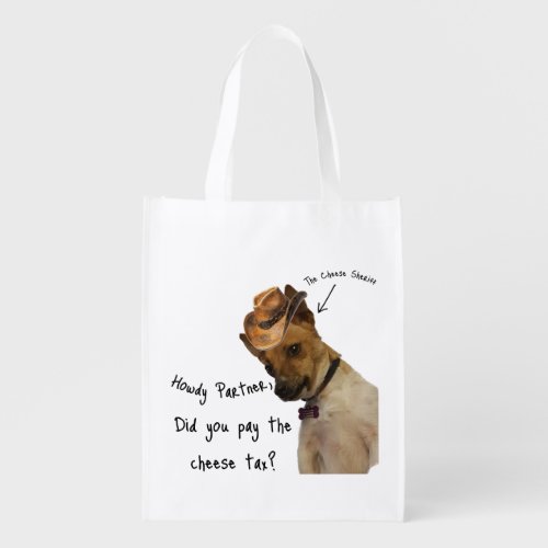 The cheese Sheriff Grocery Bag