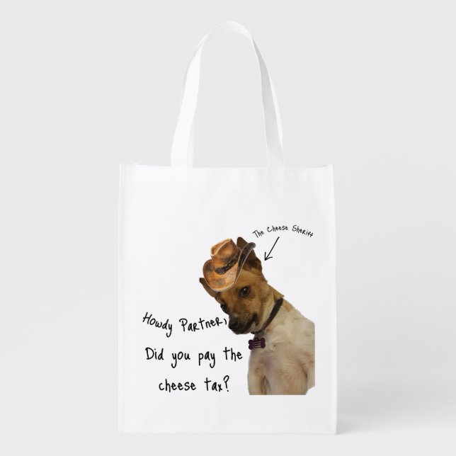 The cheese Sheriff Grocery Bag (Front)