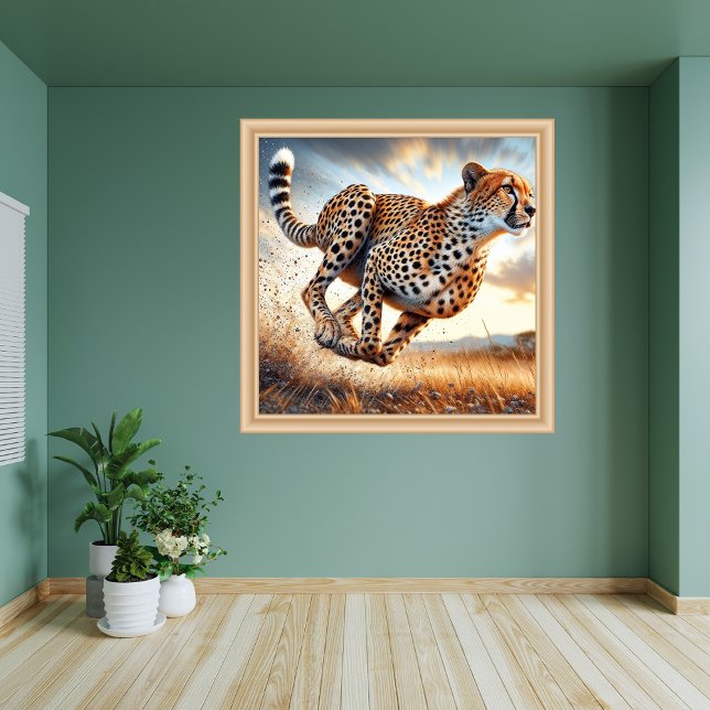 The Cheetah's Chase Acrylic Print (Creator Uploaded)