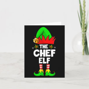 The Chef Elf Shirt Matching Family Chef Christmas Card