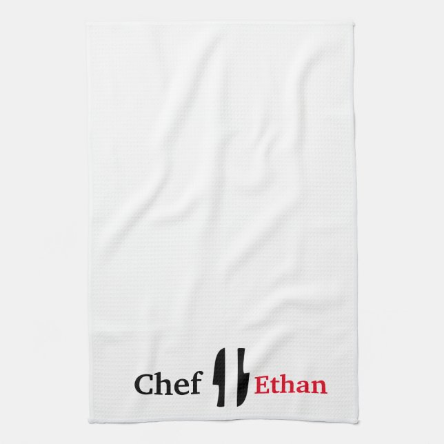 The Chef Personalized Kitchen Towel (Vertical)
