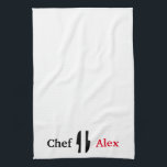 The Chef Personalized Kitchen Towel<br><div class="desc">For your significant masterchef! Personalize it with recipient's name or click the "Customize It" button to go to the design tool where you can add text,  change the font,  text size,  text color,  text positioning and more.</div>