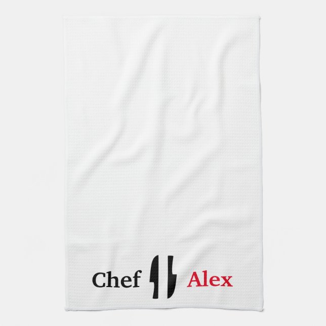 The Chef Personalized Kitchen Towel (Vertical)