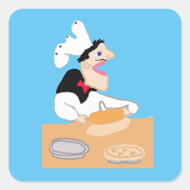The Chef Square Sticker (Front)