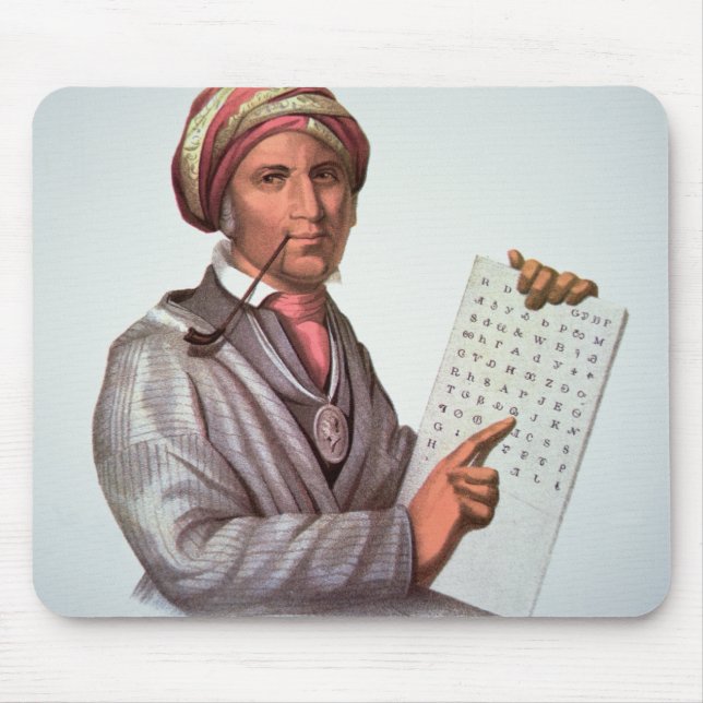 The Cherokee Scholar, Sequoyah (1776-1843) (colour Mouse Pad (Front)