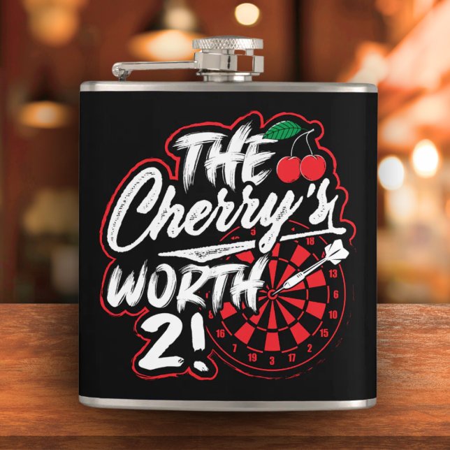 The Cherry’s Worth 2 Vinyl Wrapped Flask 6 oz.  (Creator Uploaded)