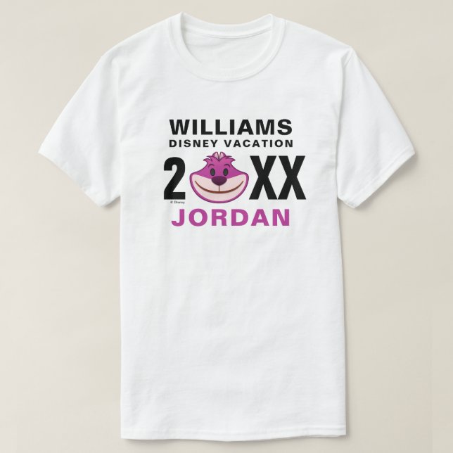 The Cheshire Cat Emoji | Family Vacation and Year T-Shirt (Design Front)