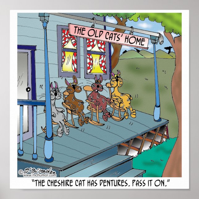 The Cheshire Cat Has Dentures Poster (Front)
