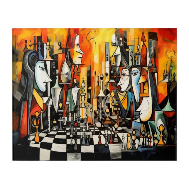 The Chess Game 3 Acrylic Print (Front)