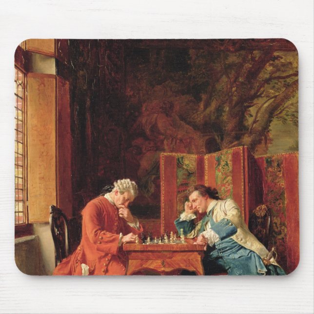 The Chess Players, 1856 Mouse Pad (Front)
