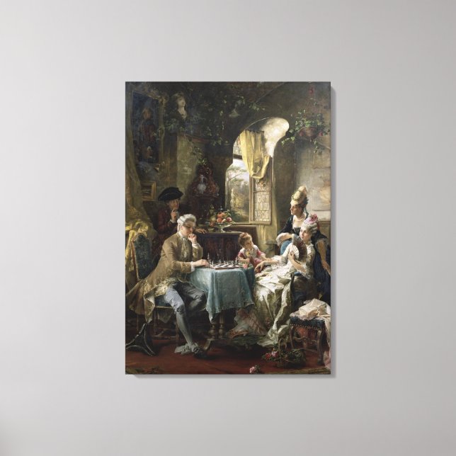 The Chess Players, 1887 2 Canvas Print (Front)