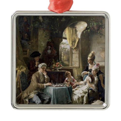 The Chess Players, 1887 2 Metal Ornament