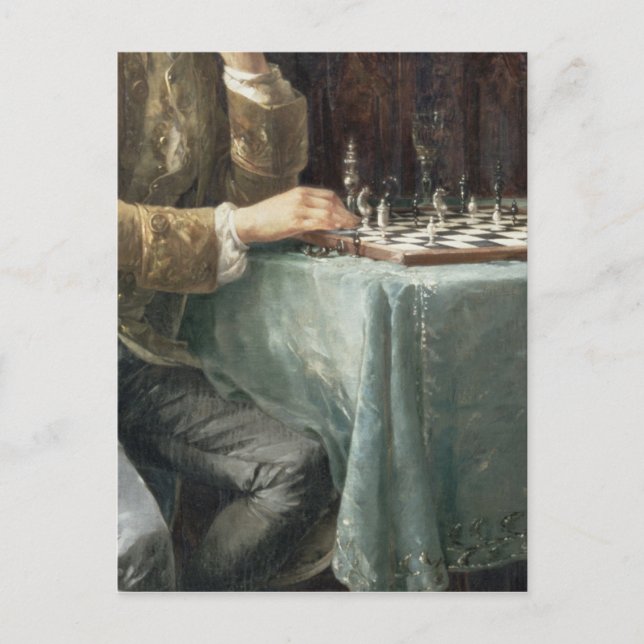 The Chess Players, 1887 Postcard (Front)