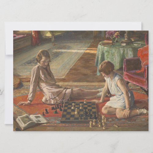 The Chess Players by John Lavery Card