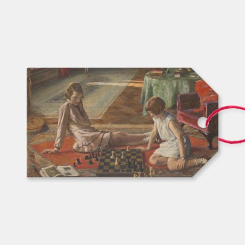 The Chess Players by John Lavery Gift Tags